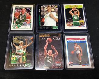 (6) LARRY BIRD BASKETBALL CARDS, UPPER DECK & NBA HOOPS