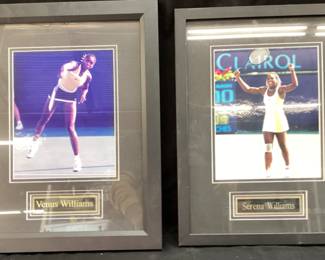 SERENA & VENUS WILLIAMS FRAMED TENNIS PHOTOS