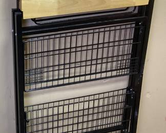 ORIGAMI FOLDING KITCHEN CART w CHOPPING BLOCK TOP