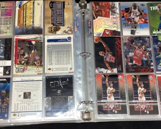 FULL BINDER OF MICHAEL JORDAN BASKETBALL CARDS, TOPPS, UPPER DECK, FLEER