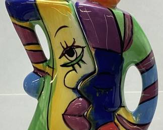 PICASSO STYLE SALT & PEPPER SHAKERS SET