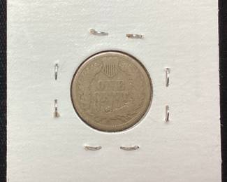 1861 EARLY SEMI KEY DATE INDIAN HEAD PENNY, est. G