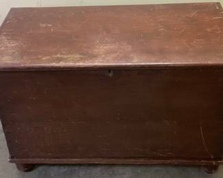 PRIMITIVE BLANKET CHEST, TOP NEEDS REPAIR