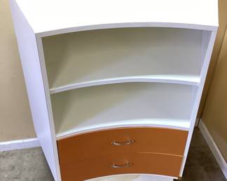 ART DECO CURVED CABINET WITH DRAWER