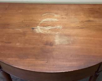 VTG. DEMI LUNE FOYER TABLE
