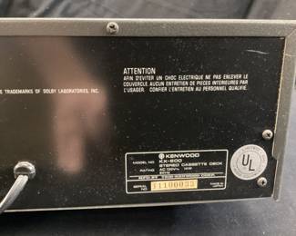 KENWOOD STEREO CASSETTE DECK MODEL KX-600