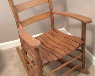 12 - Wood Rocker - 36" x 25" x 30"