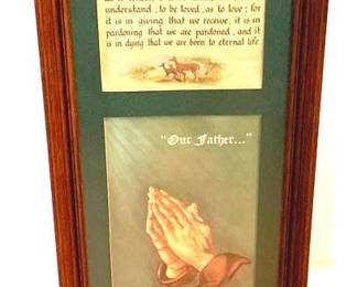 33 - Framed Prayer - 9" x 31"