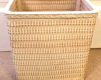 19 - Wicker Waste Basket - 12" x 11" x 8"