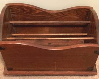 85 - Wood Magazine Stand - 12" x 18"x 12"