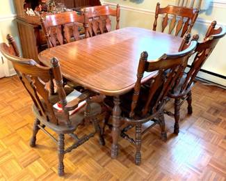 51 - 7 Piece Dining Set Table - 40" x 57" x 30" Chairs - 34" x 19" x 40"