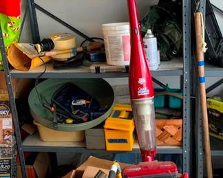 153 - Metal Shelf with Assorted Items