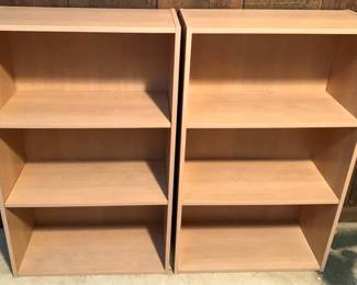 121 - 2 Wood Bookshelves - 43" x 21" x 12"