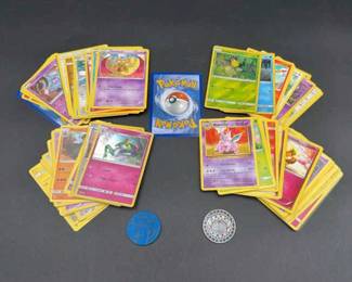 Fun Lot Of Collectible Pokémon Cards & 2~ TCG Flip Coins