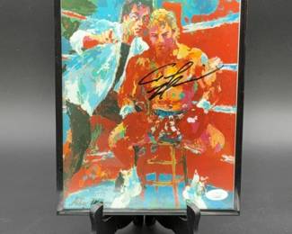 Tommy Morrison Autographed JOS Authenticated Print By Leroy Newman W/ Sylvester Stallone