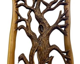 Handmade Carved Wood Wall Art * 5 Foot Tall Tree!