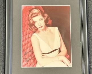 Vintage Autographed Lauren Bacall Photograph