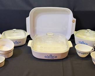 Assorted Lot Of Vintage Blue Cornflower Corning Ware * Casserole Dishes & Ramekins