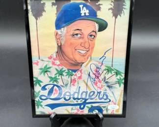 Autographed & JOS Authenticated Magazine Print Of Tommy Lasorda