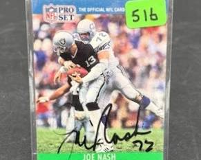 Autographed NT * Seahawks Joe Nash Football Sports Trading Card