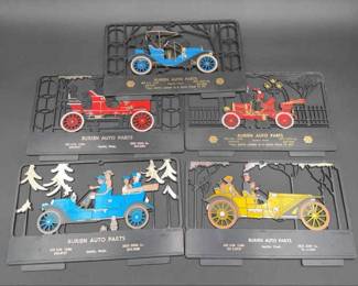 5~ Vintage Plastic Painted Wall Decor Plaques * Local Advertising Seattle Burien