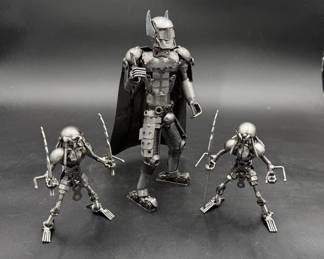 Metal Sculptures 10” ‘Batman’ & Two 6” ‘Predators’ * New With Tags
