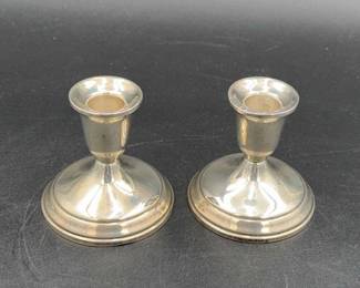 2~ Vintage Towle Sterling Silver Weighted Candlestick Holders