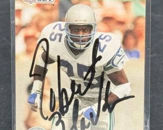 Autographed Seahawks Robert Blackmon 1990 NFL Pro Set Football Sports Trading Card
