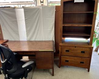 Office desk set, solid wood