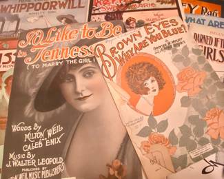 Antique piano sheet music -early 1900s