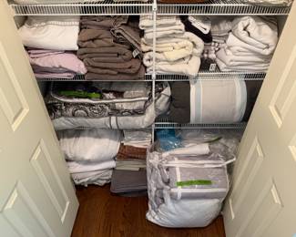Assorted bed linens