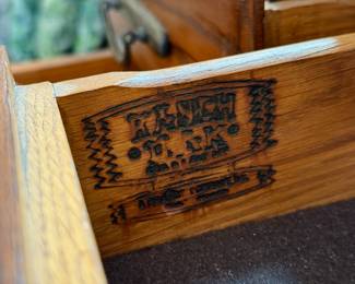 2-pc solid oak breakfront by Brandt Ranch