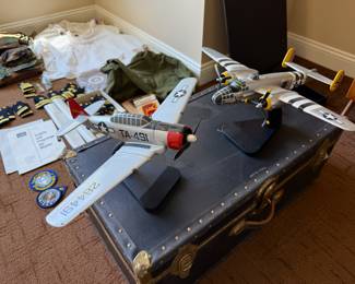 Model airplanes; military uniforms and memorabilia