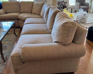 Walter E. Smith beige 3-pc sectional sofa