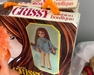 Vintage Chrissy doll with clothes and original boxes