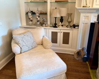 Plush chaise lounge chair