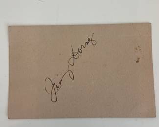 Jimmy Dorsey autograph. Big band leader and jazz clarinet and saxophone