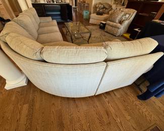 Walter E. Smith beige 3-pc sectional sofa