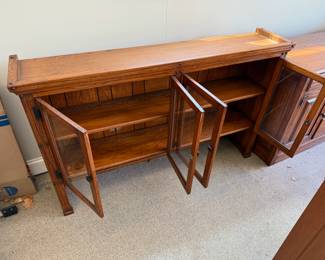 2-pc solid oak breakfront by Brandt Ranch