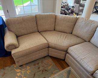 Walter E. Smith beige 3-pc sectional sofa