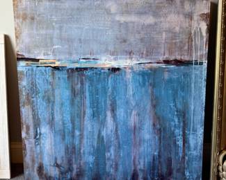 Blue Abstract on Canvas