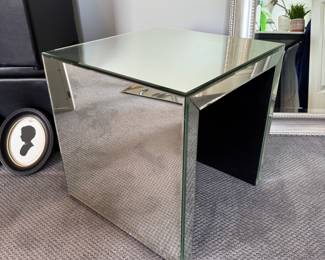Mirrored side table