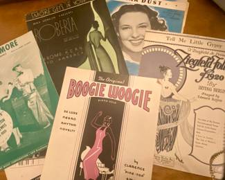 Antique piano sheet music -early 1900s