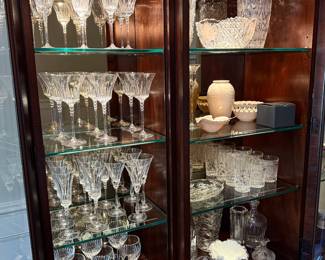 Assorted crystal glassware