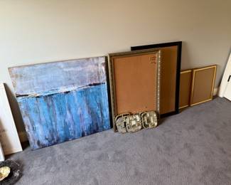 Blue Abstract on Canvas