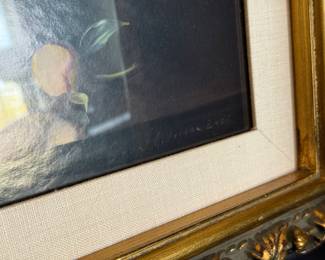 Framed 'Peonies' art