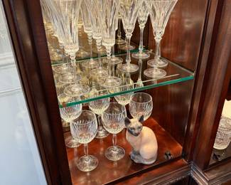 Assorted crystal glassware