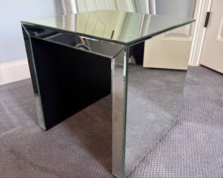 Mirrored side table