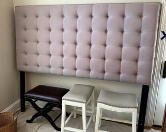 King size upholstered headboard (approx 77" wide)