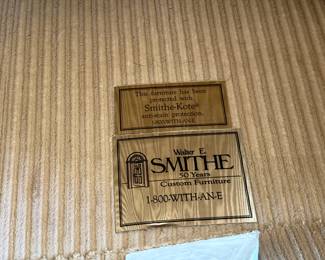 Walter E. Smith Tan Corduroy Sofa